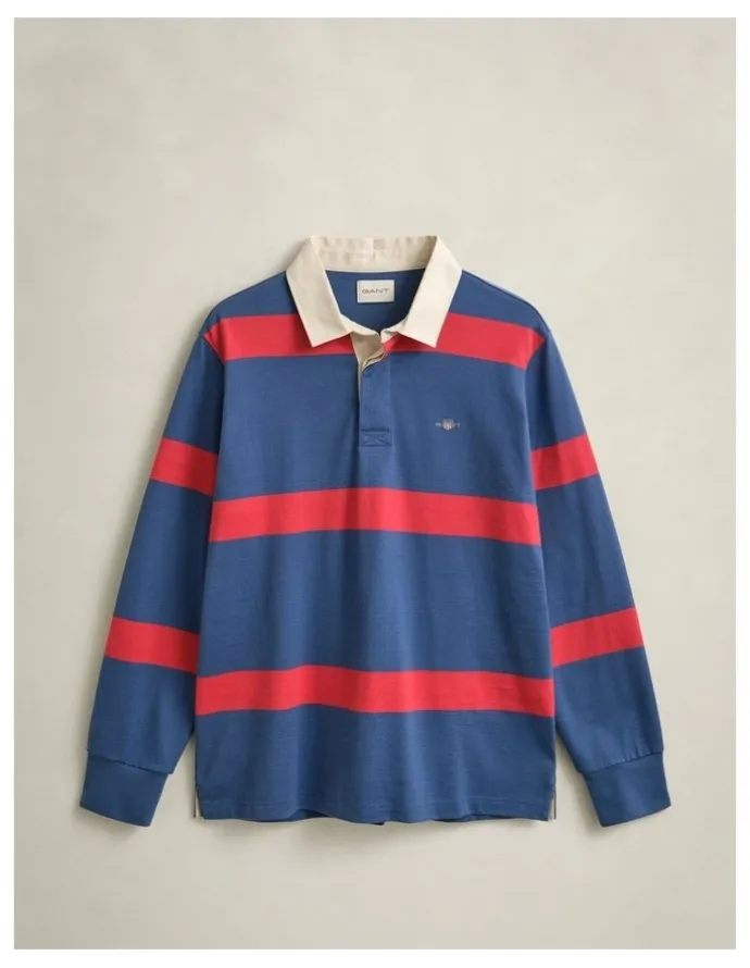 Gant Striped Rugger in Vintage Blue
