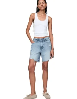 Gap 8" Mid Rise '90s Loose Denim Bermuda Shorts in Light Indigo
