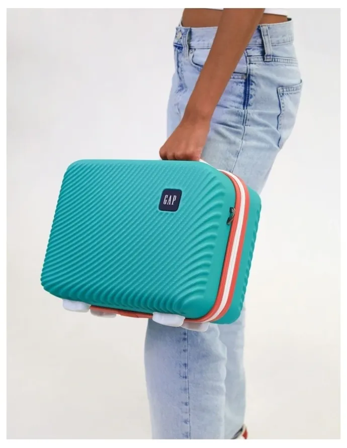 GAP Travel Stripe Hard Shell Mini Bag in Turquoise