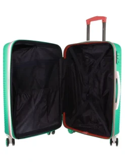 GAP Travel Stripe Large 76cm Hard-shell Suitcase in Turquoise