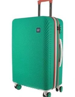 GAP Travel Stripe Large 76cm Hard-shell Suitcase in Turquoise