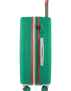 GAP Travel Stripe Large 76cm Hard-shell Suitcase in Turquoise