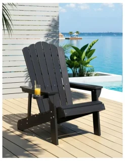 Gardeon Adirondack Chair in Black