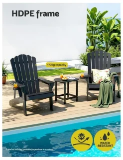 Gardeon Adirondack Chair in Black