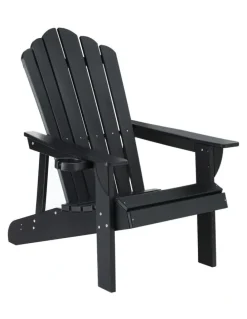 Gardeon Adirondack Chair in Black