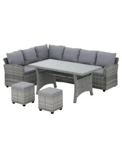 Gardeon Dining 9-Seater Set in Grey