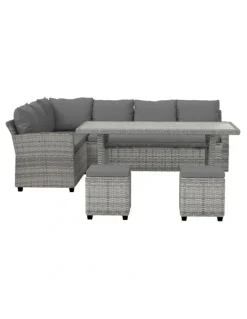 Gardeon Dining 9-Seater Set in Grey