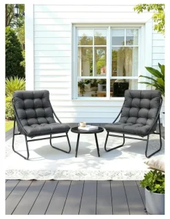 Gardeon Outdoor Bistro Set in Grey