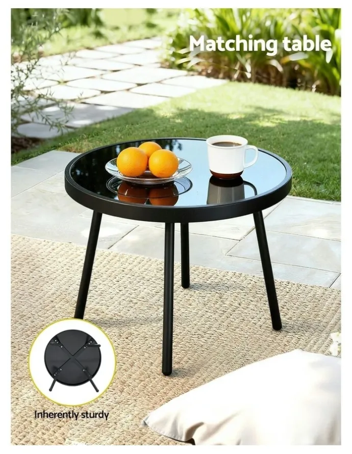 Gardeon Outdoor Bistro Set in Grey