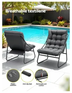 Gardeon Outdoor Bistro Set in Grey