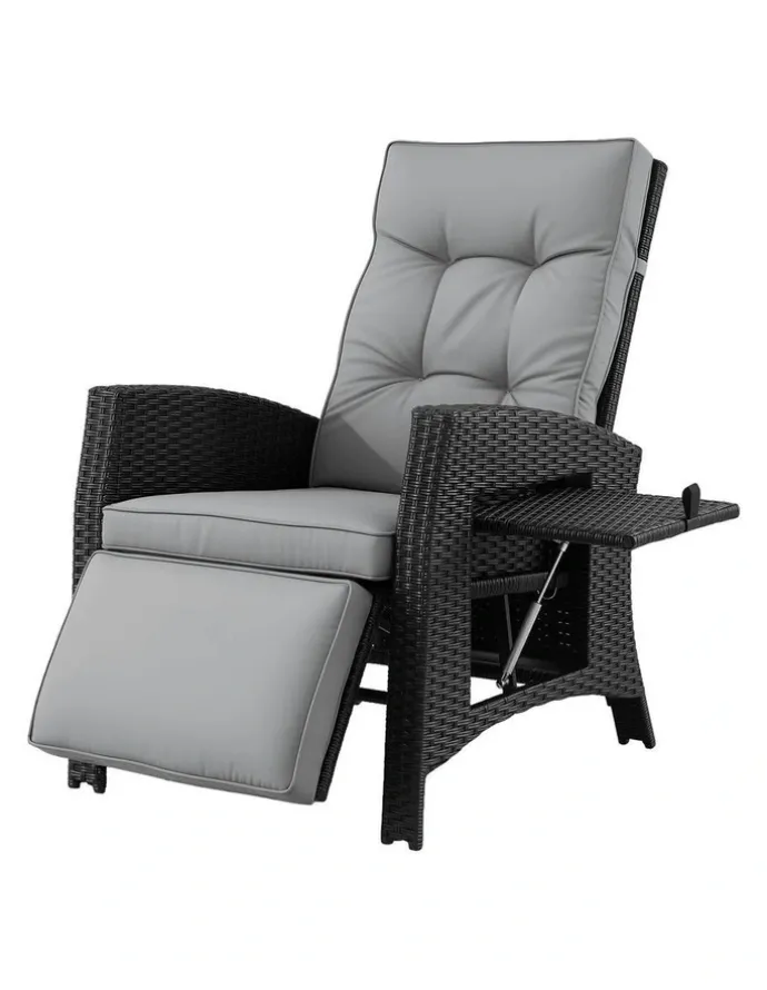 Gardeon Outdoor Recliner Chairs in Grey