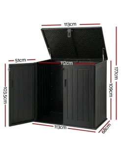 Gardeon Outdoor Storage Box 775L in Black