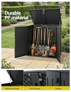 Gardeon Outdoor Storage Box 775L in Black
