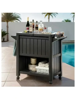 Gardeon Outdoor Storage Cabinet Box 80L in Black