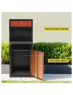 Gardeon Parcel Letterbox in Black