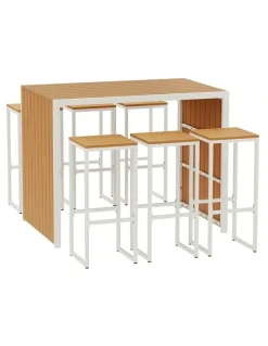Gardeon 7-Piece Outdoor Bar Set in Brown