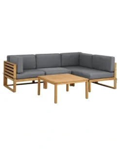 Gardeon 4 Seater Outdoor Sofa Set 5 Pieces in Dark Grey
