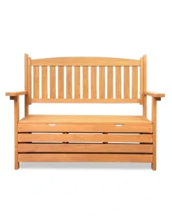 Gardeon 2 Seat Wooden Outdoor Storage Bench