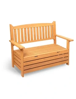 Gardeon 2 Seat Wooden Outdoor Storage Bench