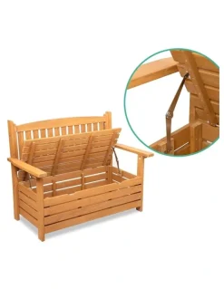 Gardeon 2 Seat Wooden Outdoor Storage Bench