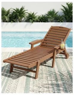 Gardeon Sun Lounge Lounger Beach Chair in Brown