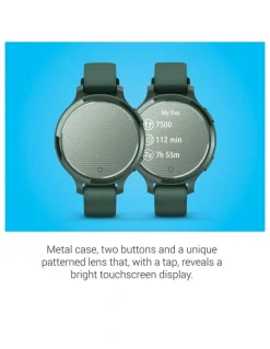 Garmin Lily 2 Active Smartwatch With Silicone Band in Green
