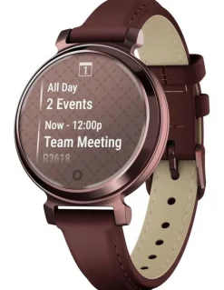 Garmin Lily 2 Classic Smartwatch, Dark Bronze with Mulberry Leather Band 010-02839-03