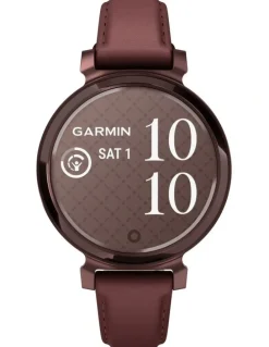 Garmin Lily 2 Classic Smartwatch, Dark Bronze with Mulberry Leather Band 010-02839-03