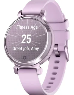 Garmin Lily 2 Smartwatch, Metallic Lilac with Lilac Silicone Band 010-02839-01
