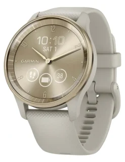 Garmin Vivomove Trend Hybrid Smartwatch in French Grey with Silicone Band