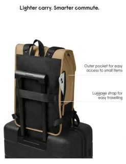 Gaston Luga Gaston Luga Dsh (13L) Waterproof 14 Laptop Backpack - Latte