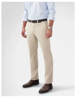 GAZMAN Comfort Stretch Chino Pant in Sand