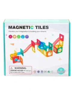 Gem Toys Durable Magnetic Tiles/Puzzle with Storage Bag 88 Pieces