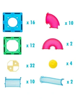 Gem Toys Durable Magnetic Tiles/Puzzle with Storage Bag 88 Pieces