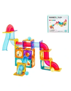 Gem Toys Durable Magnetic Tiles/Puzzle with Storage Bag 88 Pieces