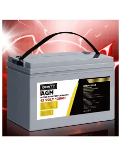 Giantz Portable Solar Caravan Camping AGM 12V 135Ah Deep Cycle Battery Box