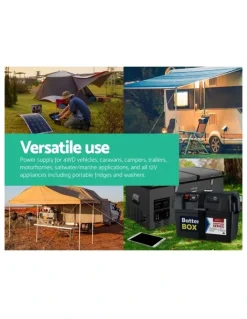 Giantz Portable Solar Caravan Camping AGM 12V 135Ah Deep Cycle Battery Box