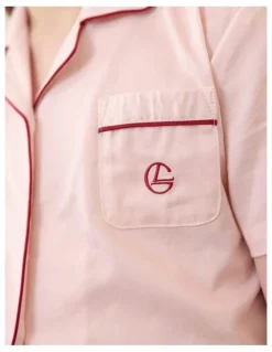 Gingerlilly Sleepwear Mini Camilla Cotton Short Pyjama Set in Pink