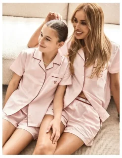 Gingerlilly Sleepwear Mini Camilla Cotton Short Pyjama Set in Pink
