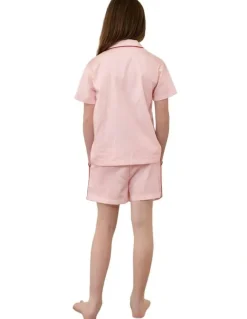 Gingerlilly Sleepwear Mini Camilla Cotton Short Pyjama Set in Pink