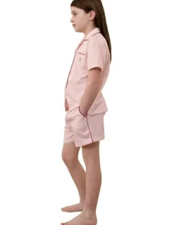 Gingerlilly Sleepwear Mini Camilla Cotton Short Pyjama Set in Pink