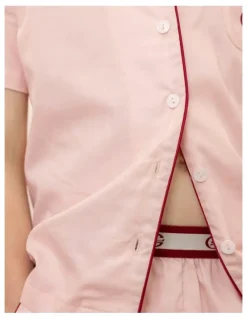 Gingerlilly Sleepwear Mini Camilla Cotton Short Pyjama Set in Pink