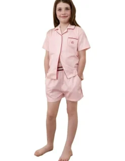 Gingerlilly Sleepwear Mini Camilla Cotton Short Pyjama Set in Pink