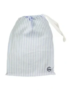 Gingerlilly Sleepwear Mini Noah Cotton Short Pyjama Set in Blue Stripe