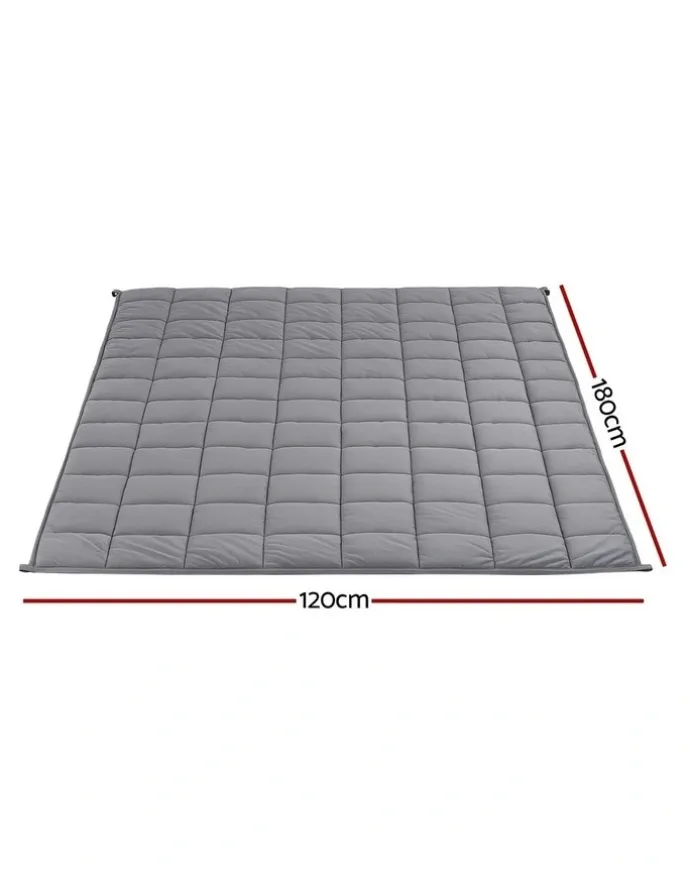 Giselle Bedding Anti Anxiety Gravity Sherpa Fleece Weighted Blanket in Grey