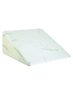 Giselle Bedding Bamboo Cover Wedge Pillow in Green