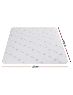 Giselle Bedding Bamboo Fabric Double Electric Blanket in White
