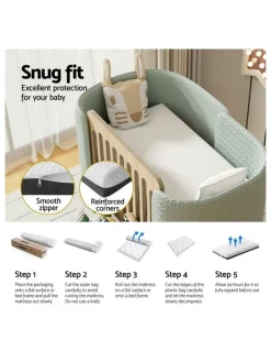 Giselle Bedding Cot Mattress Gel Foam 13cm in White