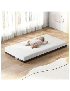 Giselle Bedding Cot Mattress Gel Foam 13cm in White