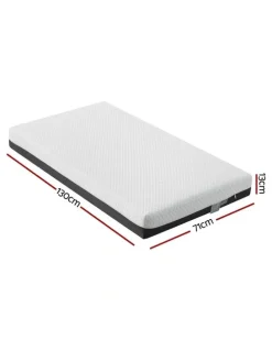 Giselle Bedding Cot Mattress Gel Foam 13cm in White